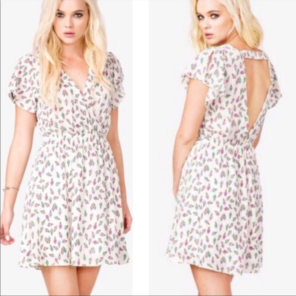 Forever 21 ice cream open back dress